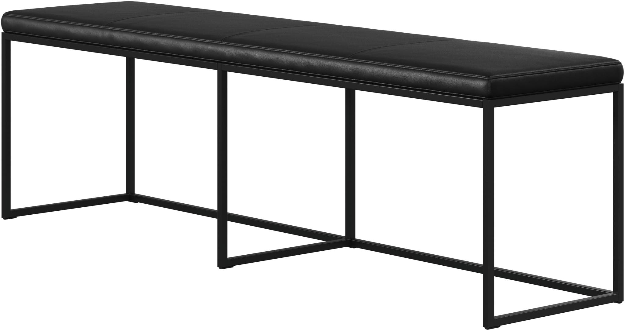 Imagen 2 de Banco London en piel Nordic Grain BoConcept - Negro Negro