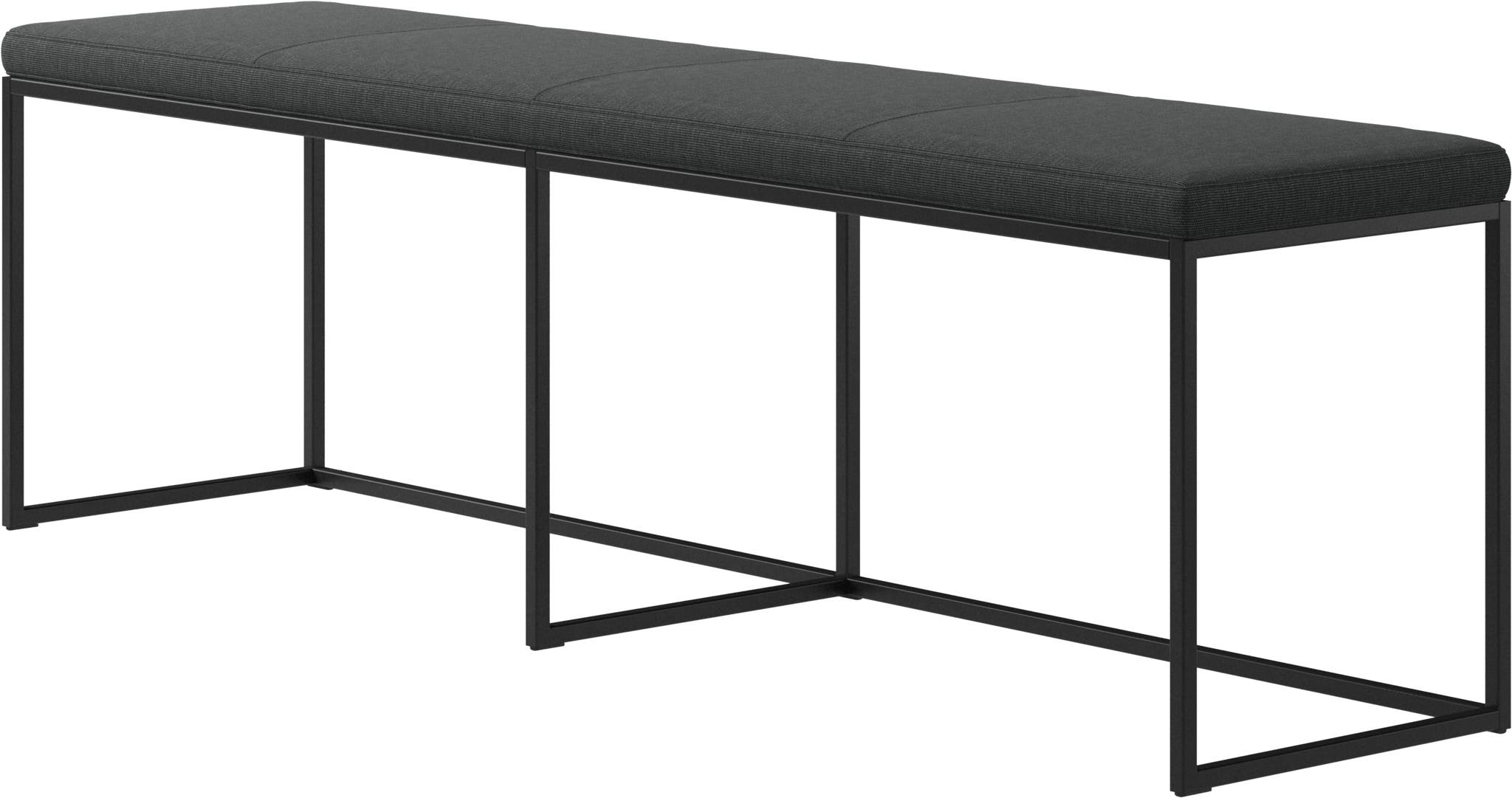 Imagen 2 de Banco London en tela Nani BoConcept - Gris oscuro Gris oscuro