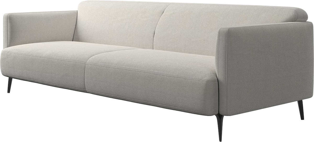 Sofá Modena de 3 plazas tela Lazio bouclé BoConcept Blanco-2