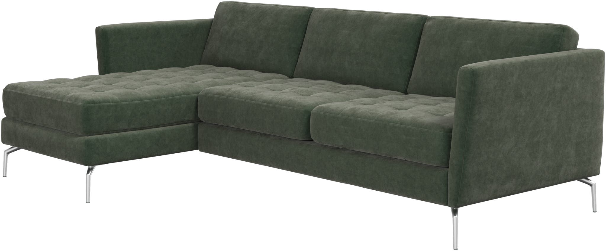 Imagen 2 de Sofá Osaka con chaiselongue izquierda Ravello BoConcept - Verde ceniza Verde ceniza