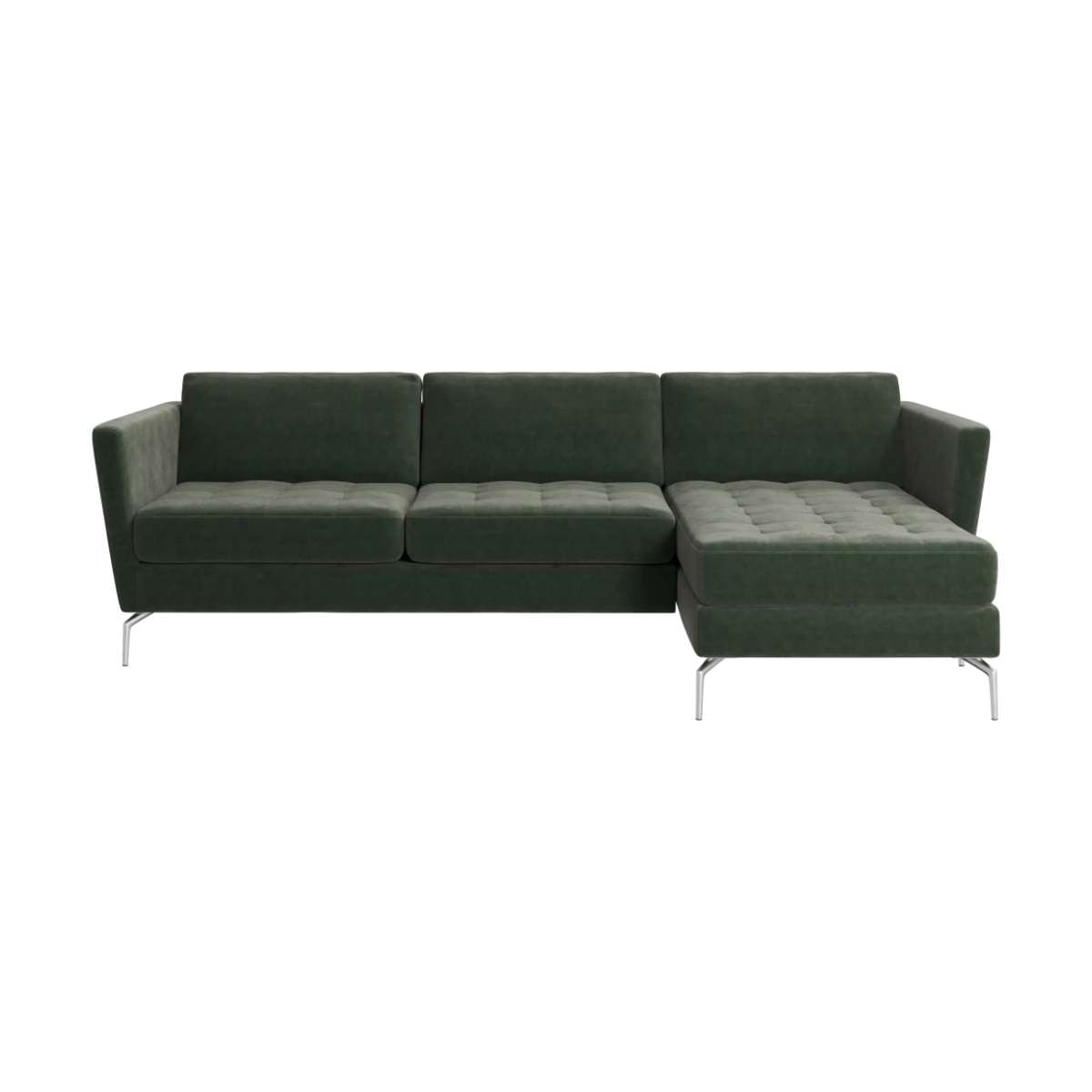 Sofá Osaka con chaiselongue derecha Ravello BoConcept - Verde ceniza Verde ceniza-1