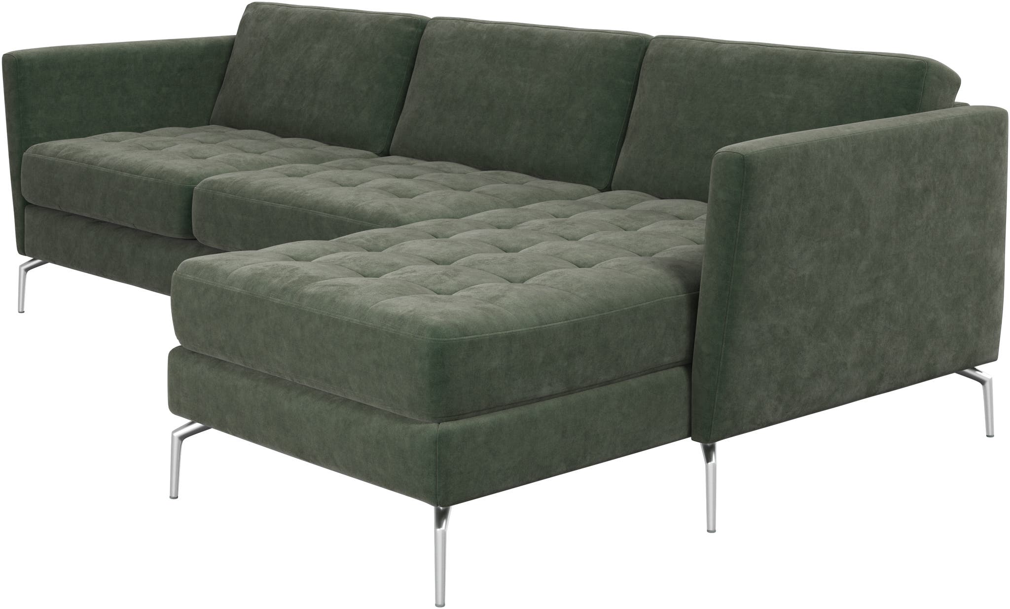 Sofá Osaka con chaiselongue derecha Ravello BoConcept - Verde ceniza Verde ceniza-2