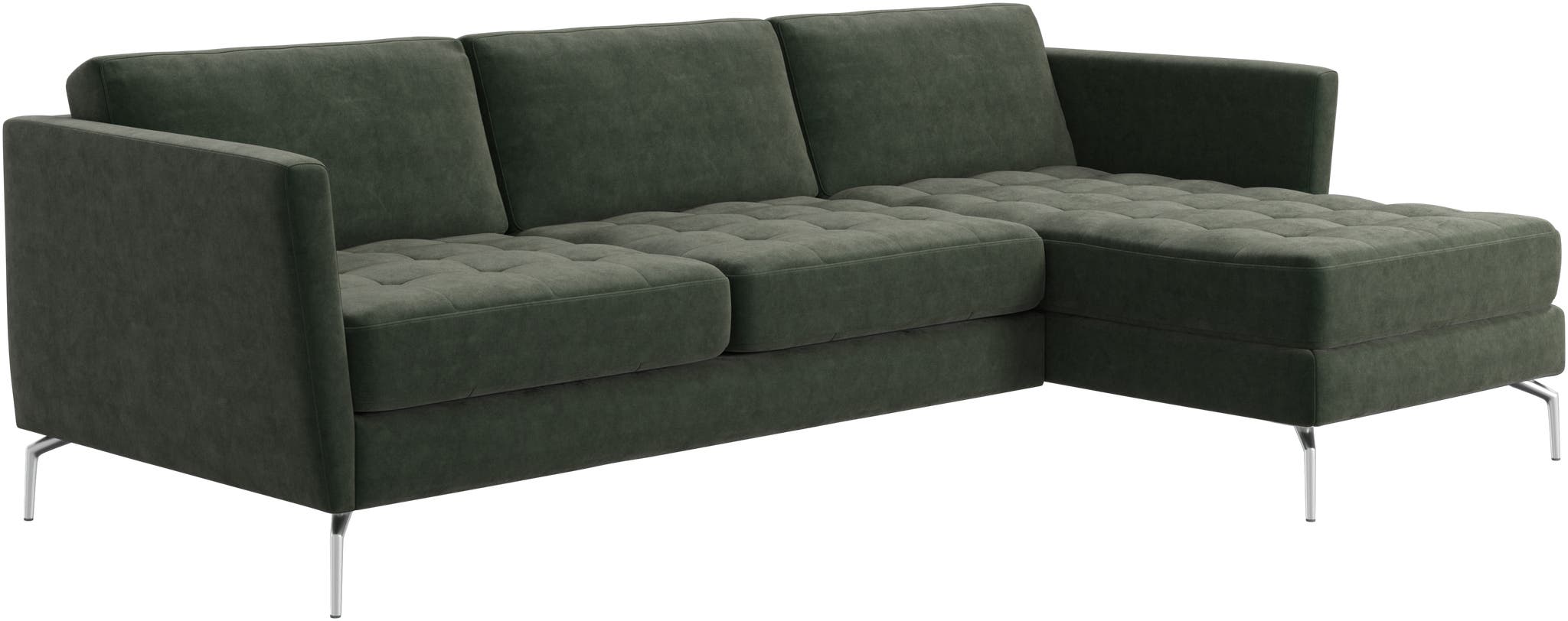 Sofá Osaka con chaiselongue derecha Ravello BoConcept - Verde ceniza Verde ceniza-3