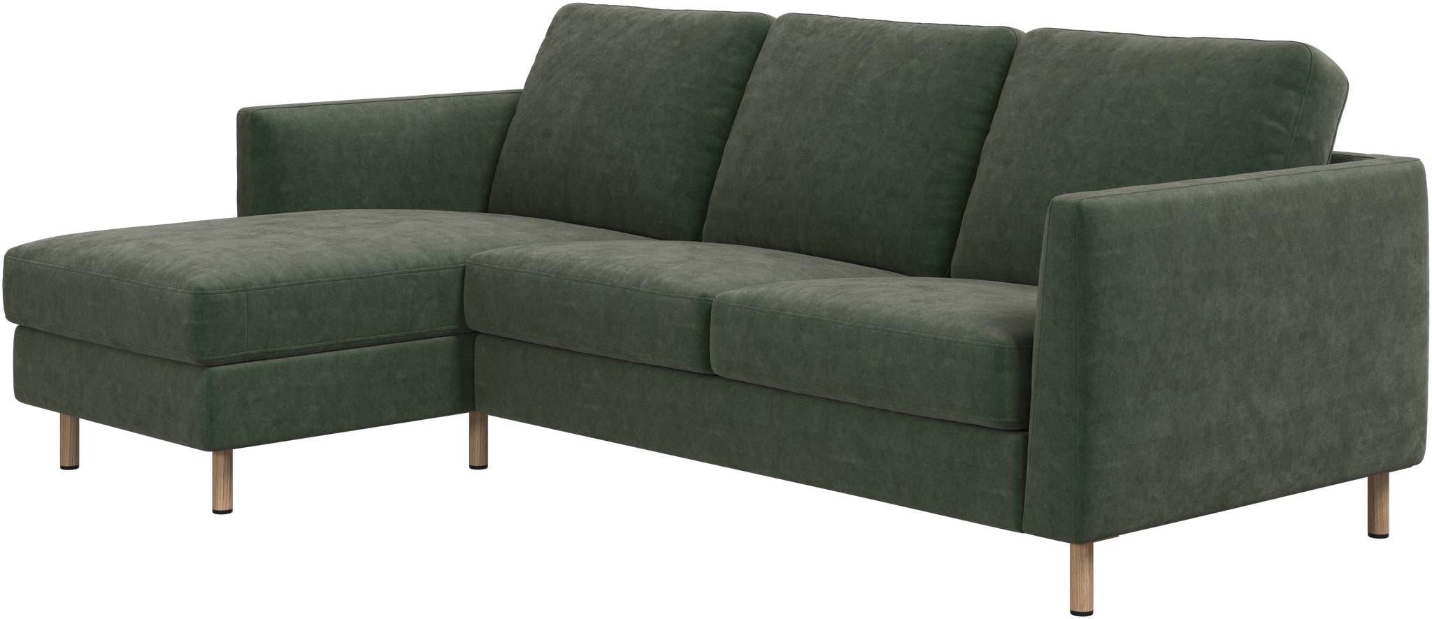 Imagen 2 de Sofá individual con chaiselongue izquierda Ravello BoConcept - Verde ceniza Verde ceniza