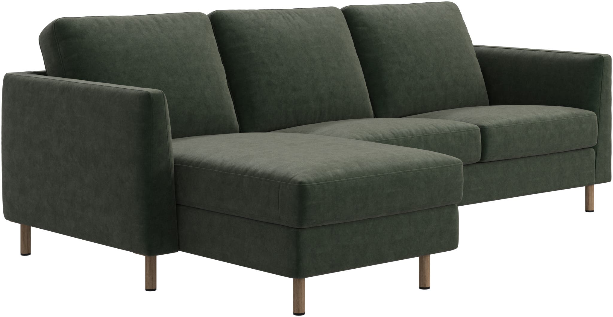 Imagen 3 de Sofá individual con chaiselongue izquierda Ravello BoConcept - Verde ceniza Verde ceniza