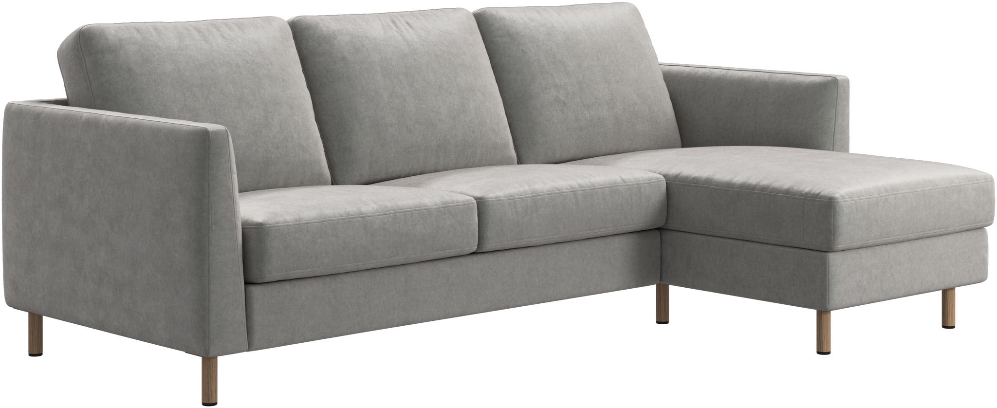 Sofá individual con chaiselongue derecha Ravello BoConcept - Gris claro Gris claro-3