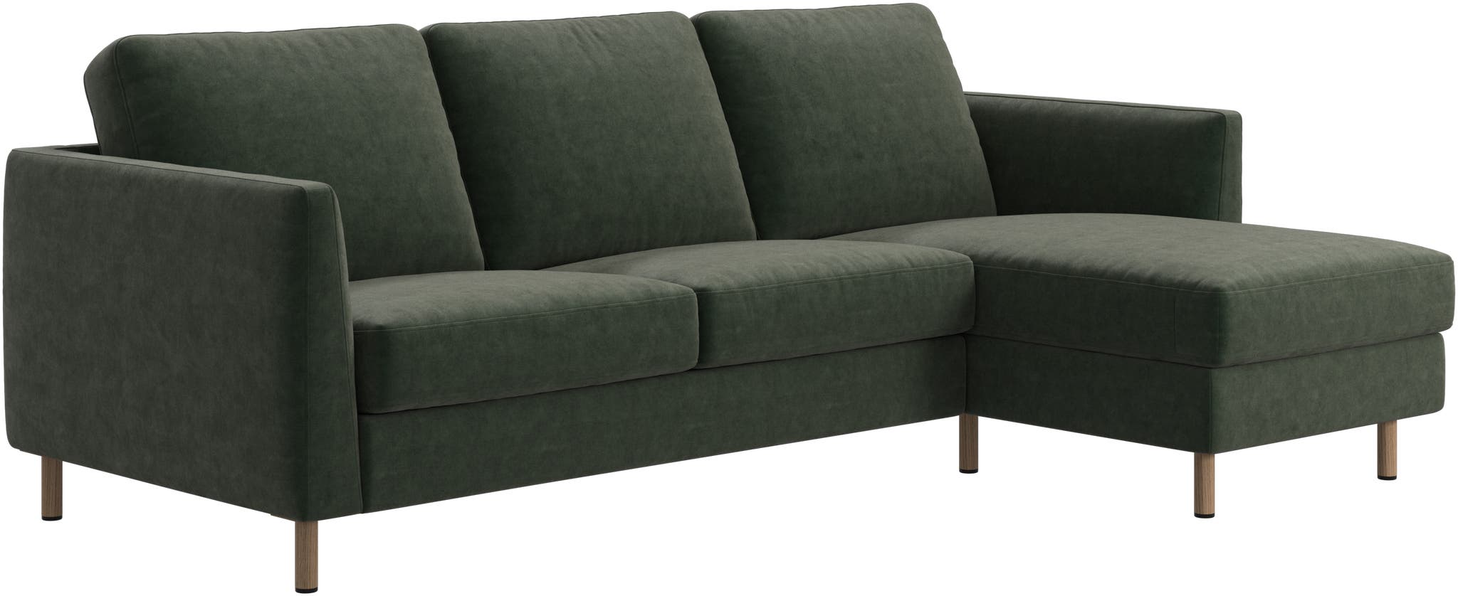 Sofá individual con chaiselongue derecha Ravello BoConcept - Verde ceniza Verde ceniza-3