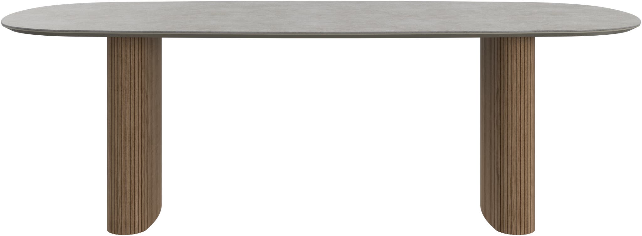 Mesa Santiago roble y cerámica BoConcept - Gris claro 180 cm Gris claro-2