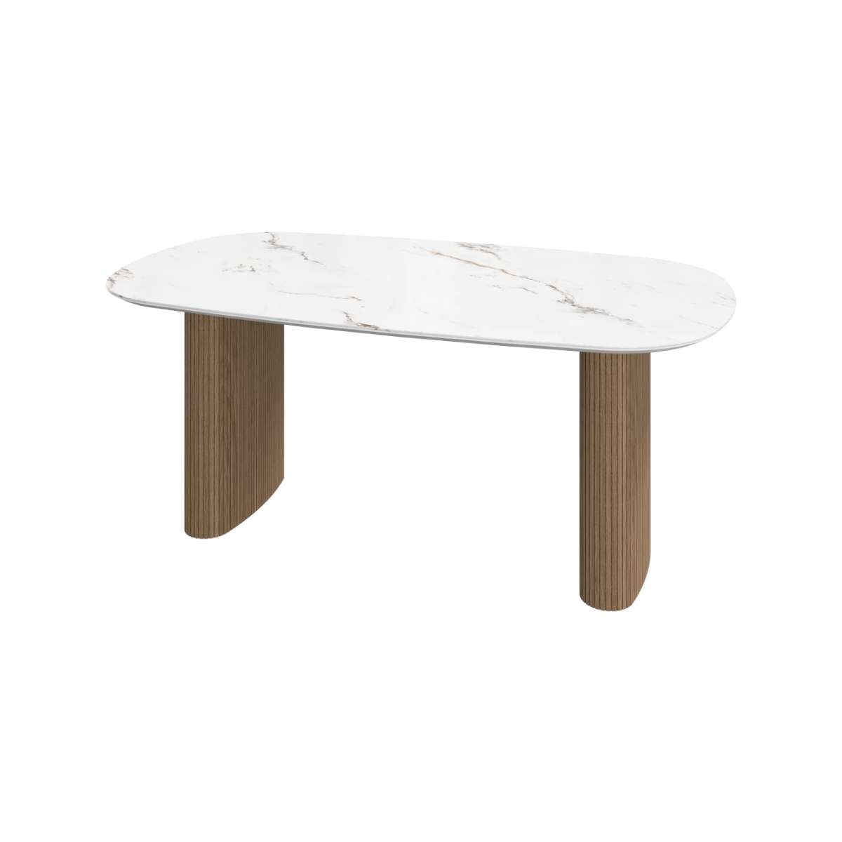 Mesa Santiago roble y cerámica BoConcept - Blanco 180 cm Blanco-1