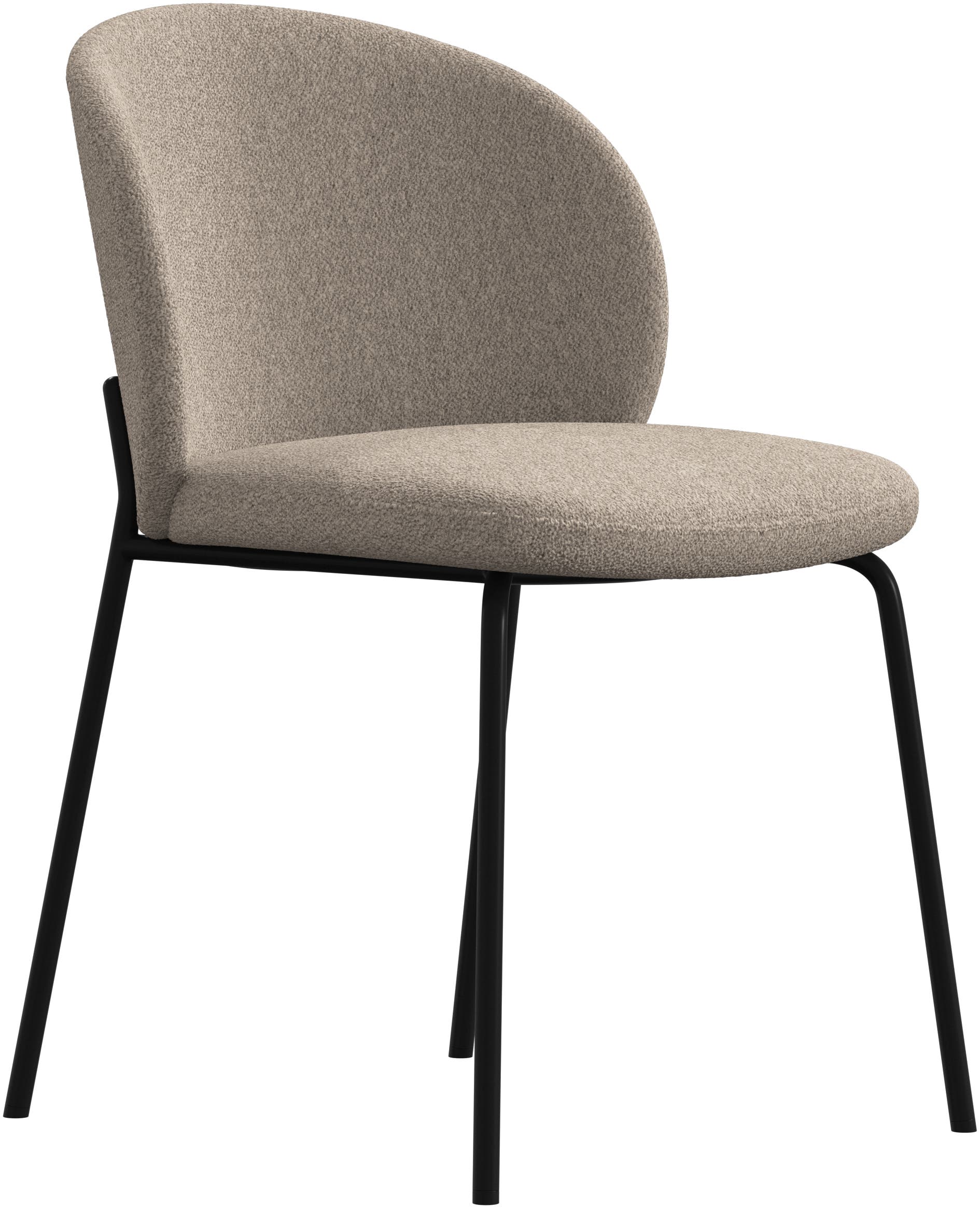 Imagen 2 de Pack de dos sillas Princeton negra tela Lazio BoConcept - Beige Beige