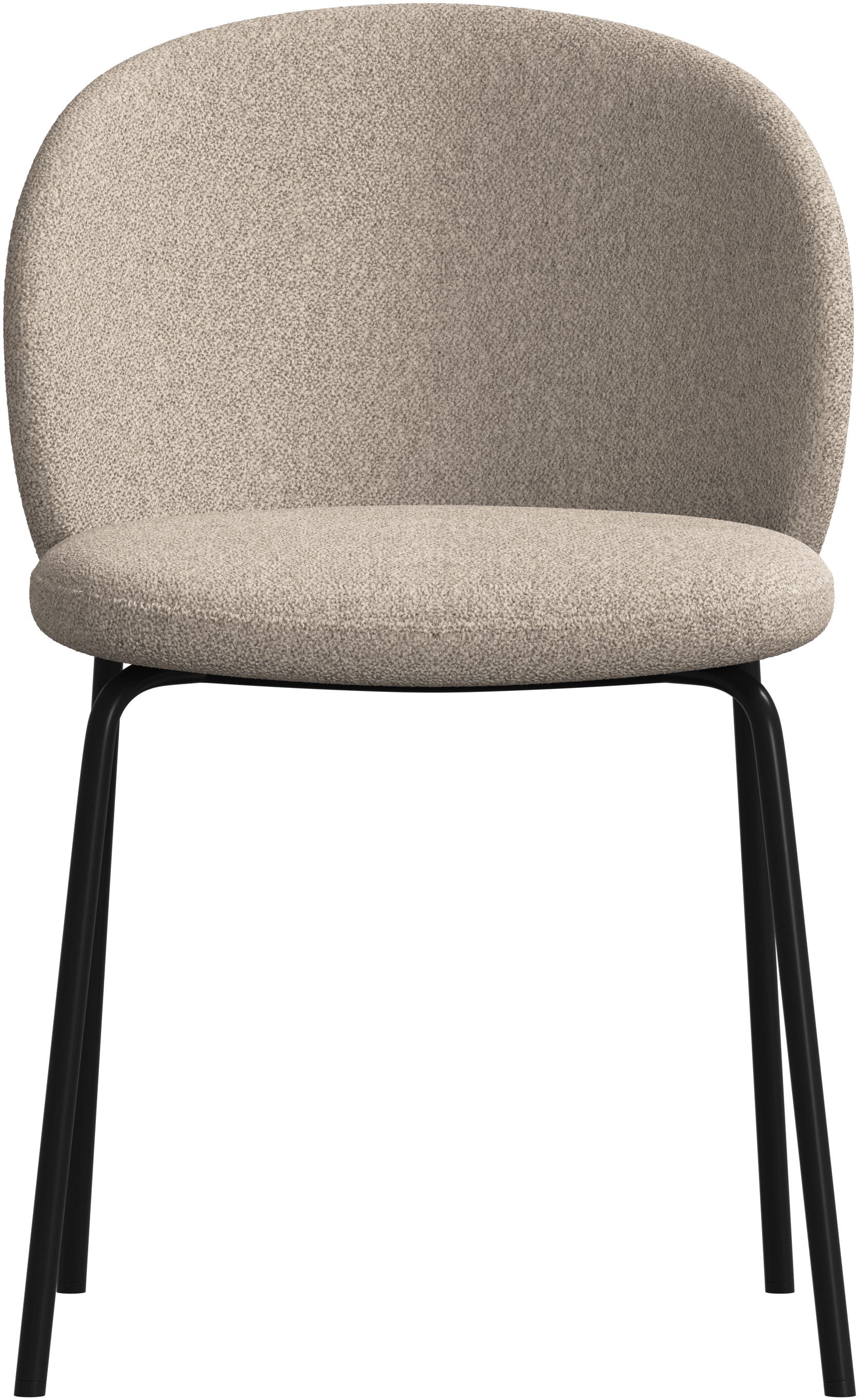 Imagen 3 de Pack de dos sillas Princeton negra tela Lazio BoConcept - Beige Beige
