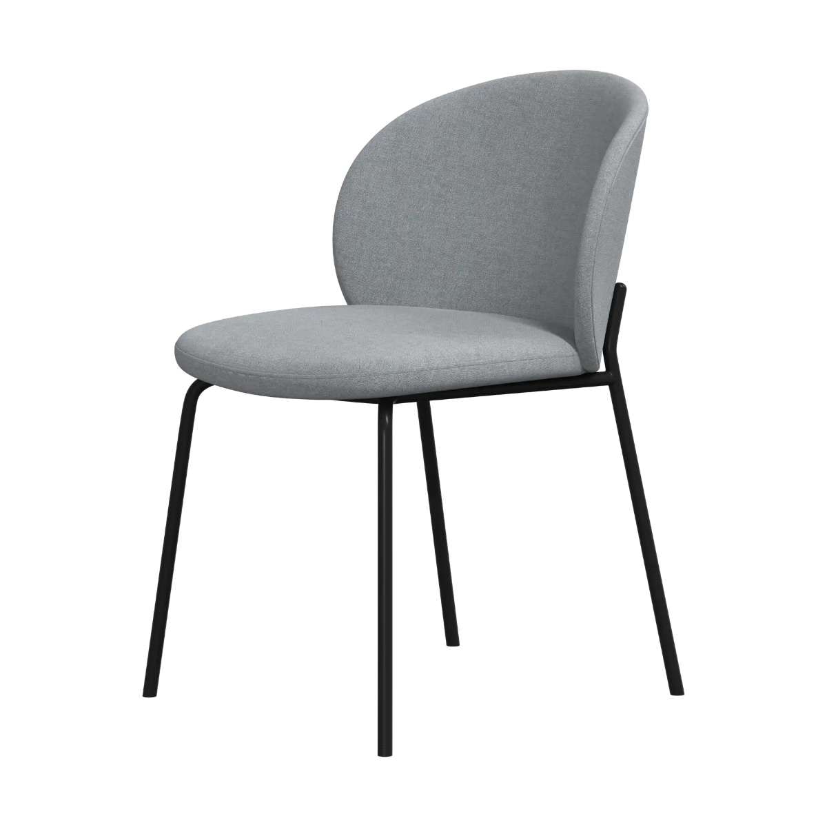 Imagen 0 de Pack de dos sillas Princeton negra tela Frisco BoConcept Gris claro