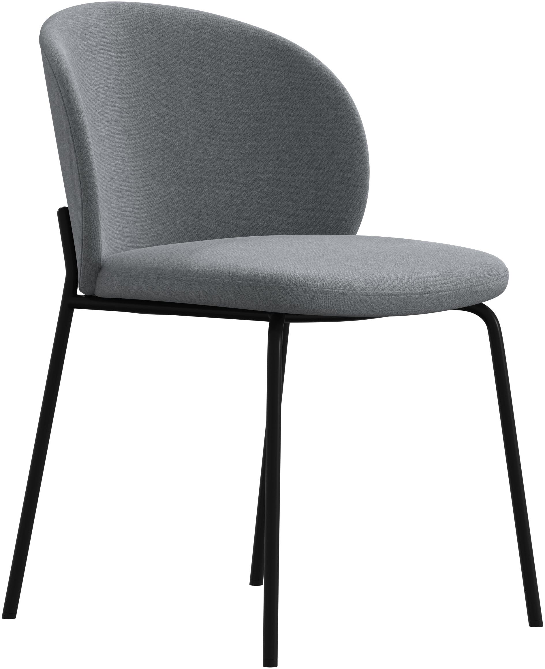 Imagen 2 de Pack de dos sillas Princeton negra tela Frisco BoConcept - Gris claro Gris claro
