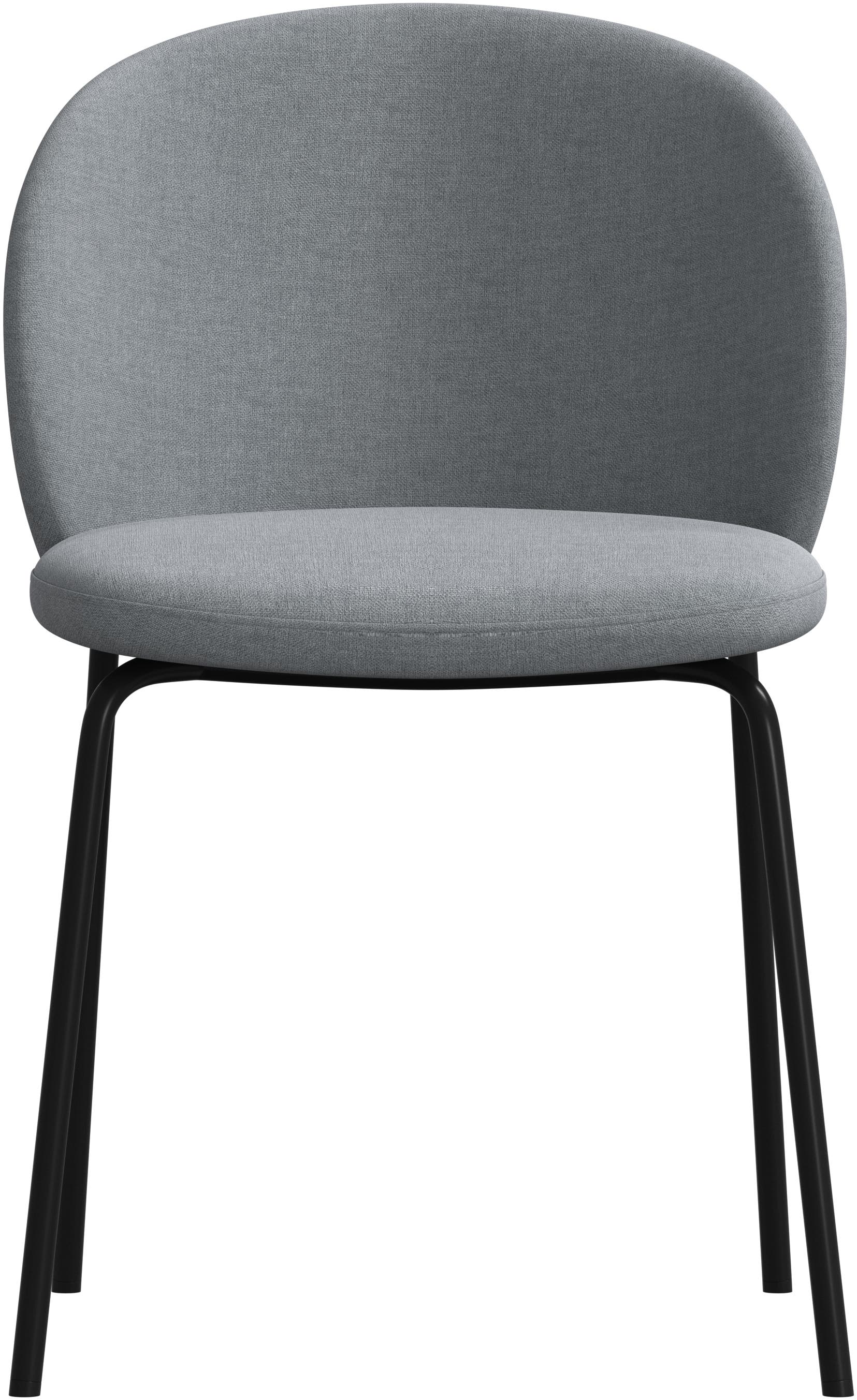 Imagen 3 de Pack de dos sillas Princeton negra tela Frisco BoConcept - Gris claro Gris claro