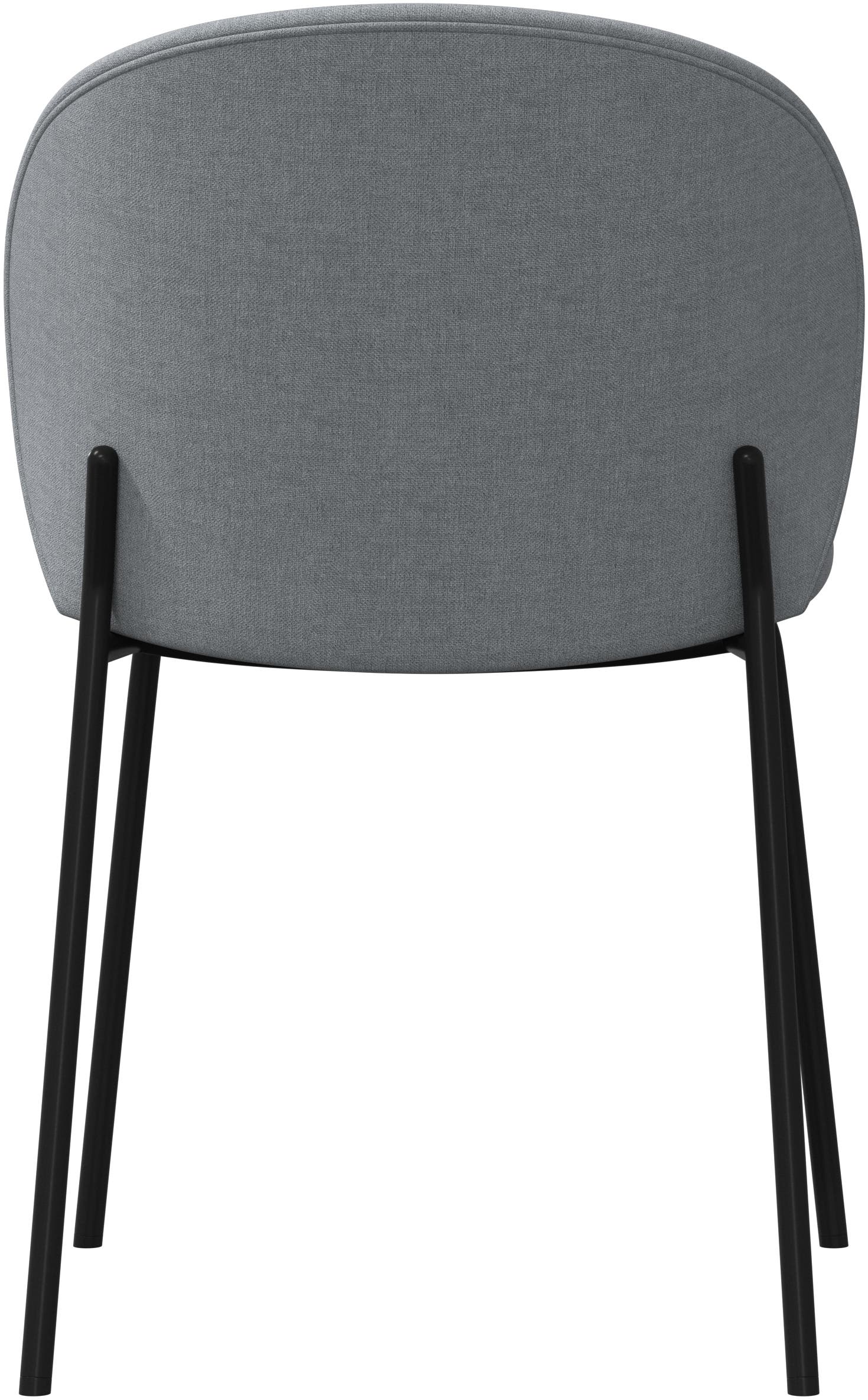 Imagen 4 de Pack de dos sillas Princeton negra tela Frisco BoConcept - Gris claro Gris claro
