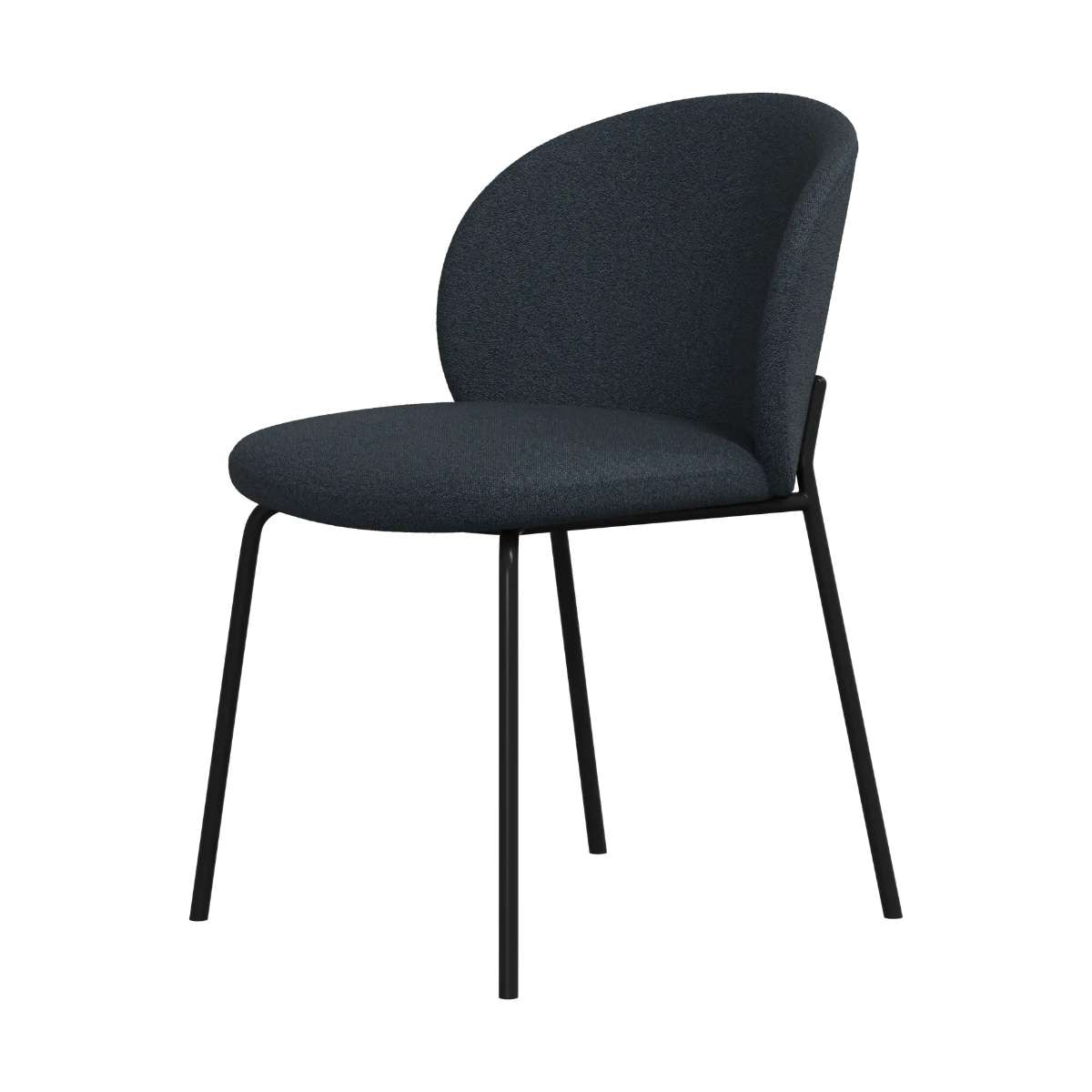 Imagen 1 de Pack de dos sillas Princeton negra tela Bristol BoConcept - Azul oscuro Azul oscuro