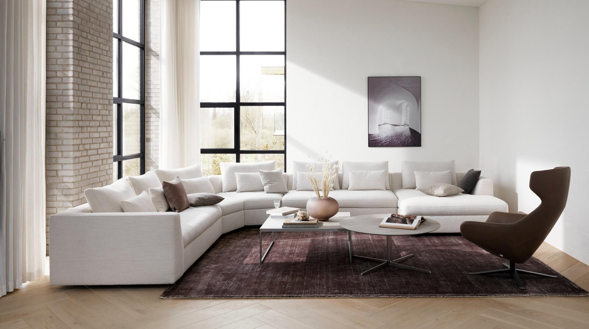 Imagen 6 de Sofá Bergamo de 3 plazas tela Lazio bouclé BoConcept - Blanco Blanco