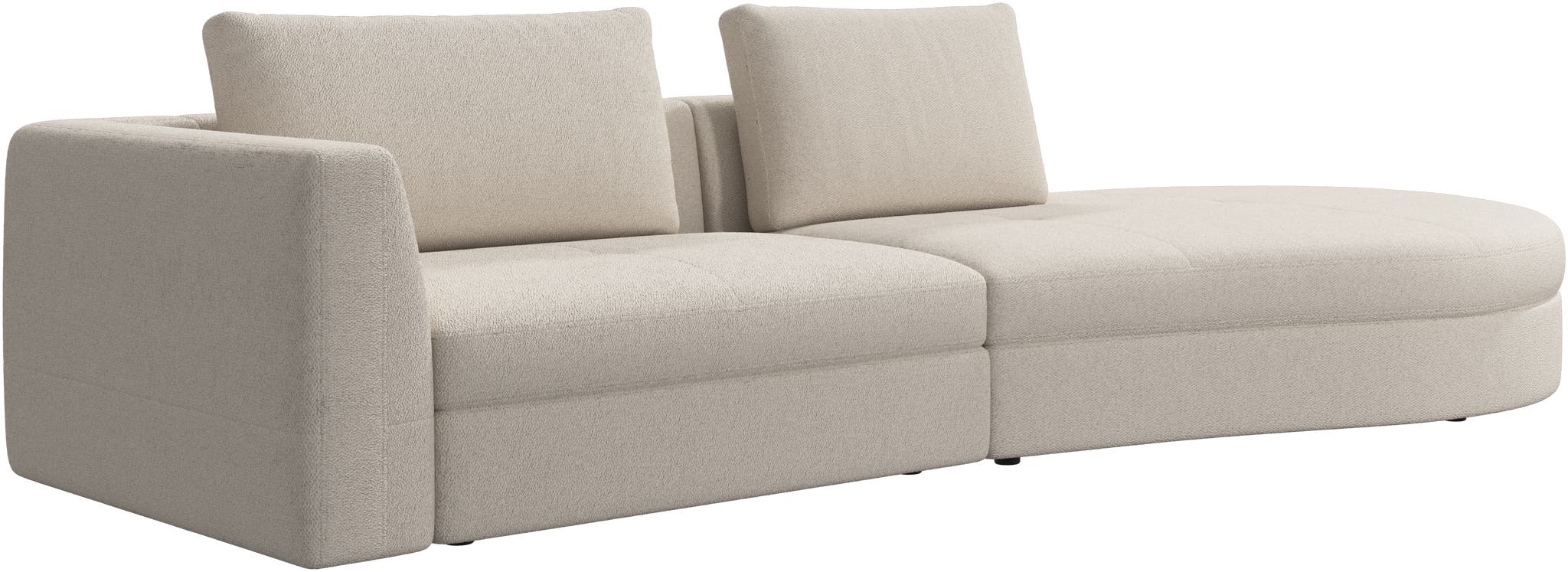 Sofá Bergamo lounge de 2,5 plazas tela Lazio bouclé BoConcept, derecha - Blanco Blanco-2