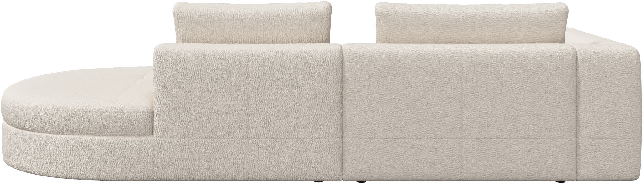 Sofá Bergamo lounge de 2,5 plazas tela Lazio bouclé BoConcept, derecha - Blanco Blanco-3