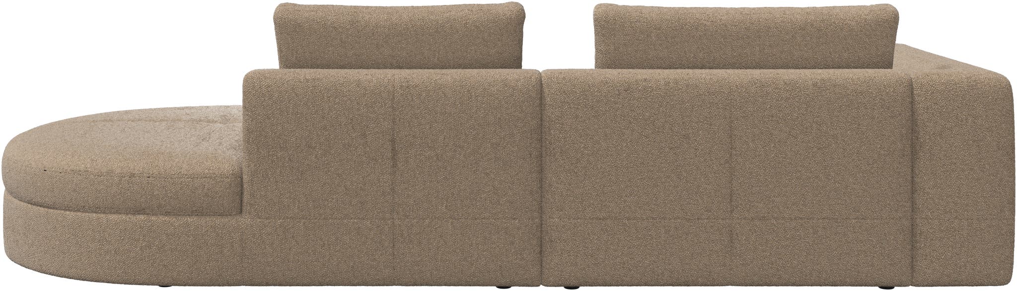 Sofá Bergamo lounge de 2,5 plazas tela Lazio bouclé BoConcept, derecha - Marrón Marrón-3