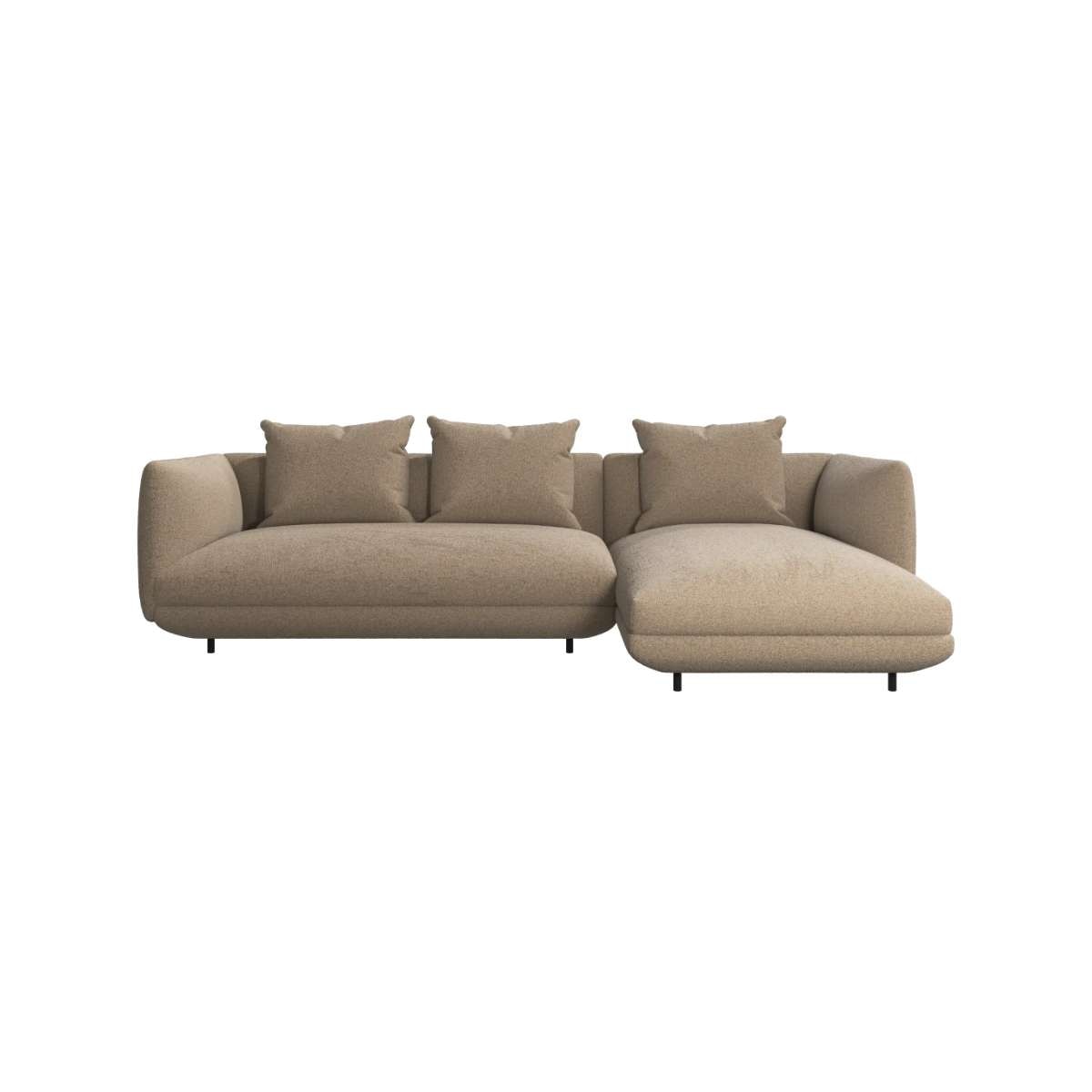Sofá Salamanca chaiselongue derecha Lazio bouclé BoConcept - Marrón Marrón-1