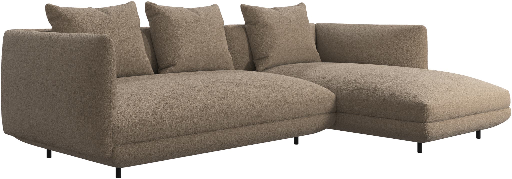 Sofá Salamanca chaiselongue derecha Lazio bouclé BoConcept - Marrón Marrón-2