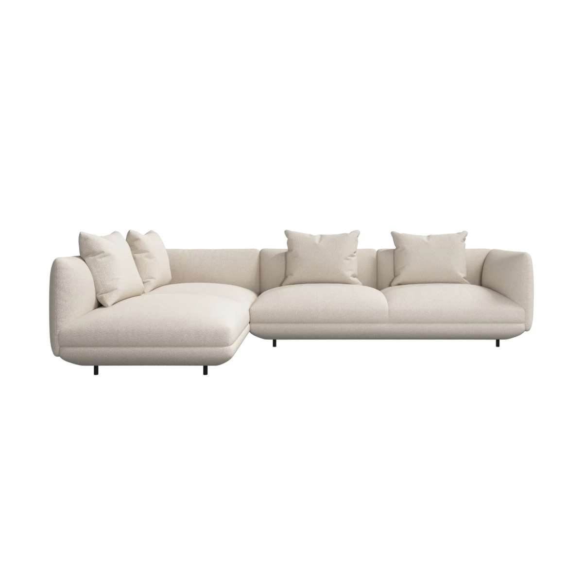 Sofá Salamanca esquinero chaiselongue izquierda Lazio bouclé BoConcept