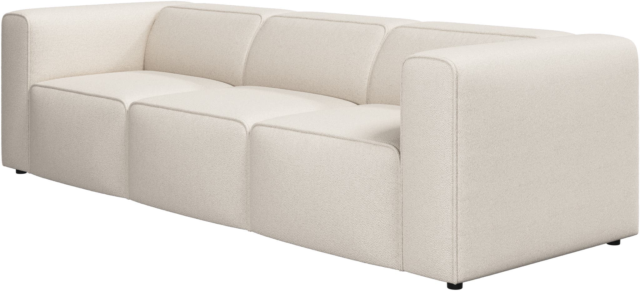 Imagen 2 de Sofá Carmo de 3 plazas tela Lazio bouclé BoConcept - Blanco Blanco