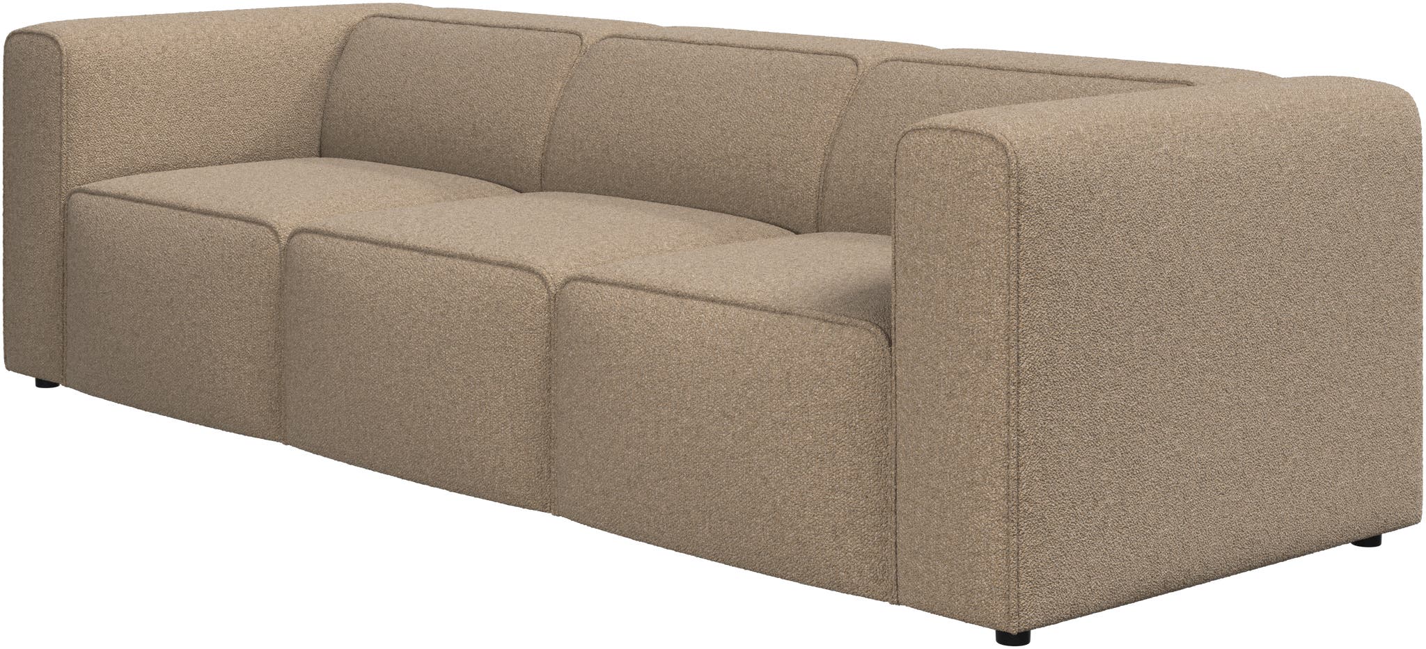 Imagen 2 de Sofá Carmo de 3 plazas tela Lazio bouclé BoConcept - Marrón Marrón