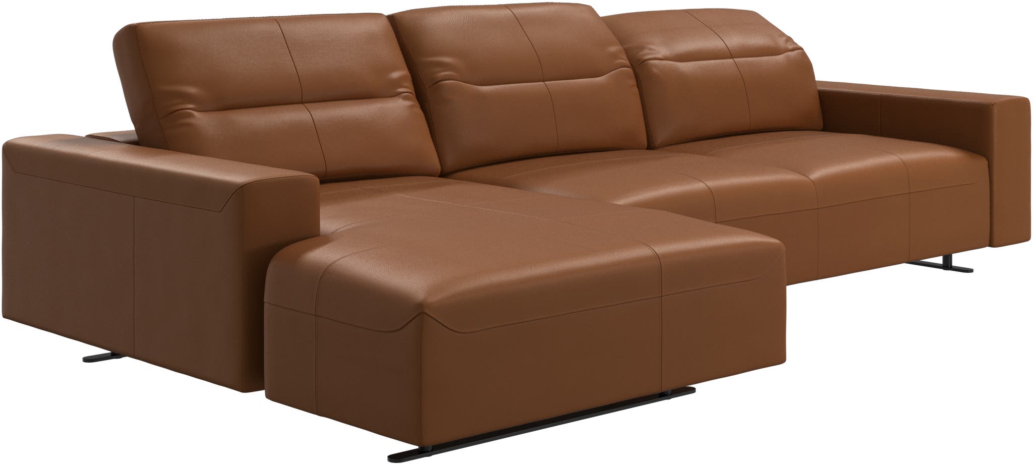 Imagen 2 de Sofá Hampton chaiselongue izquida piel BoConcept - Caramelo Caramelo
