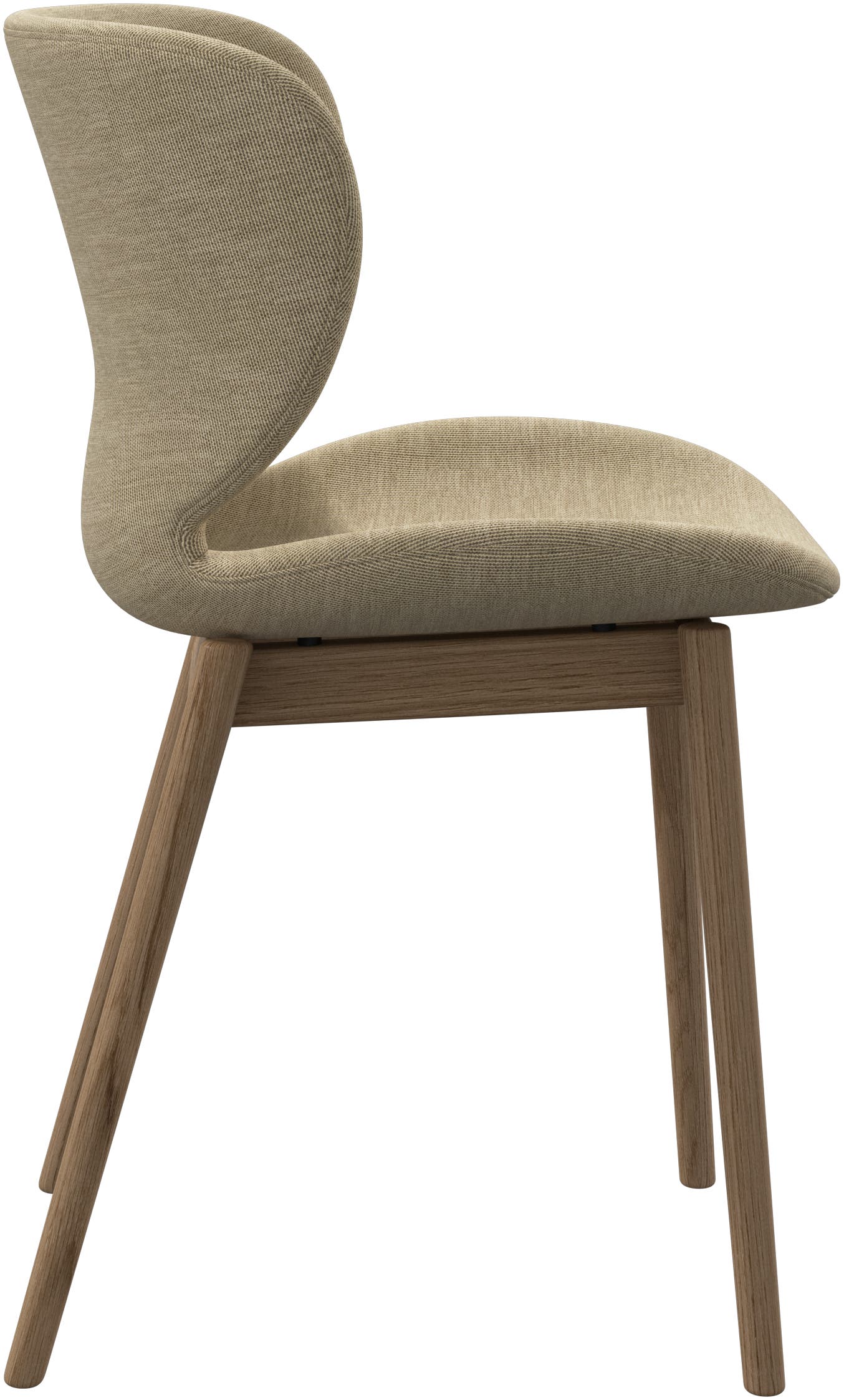Imagen 2 de Pack de dos sillas Hamilton pata roble claro tela Nani BoConcept - Beige Beige
