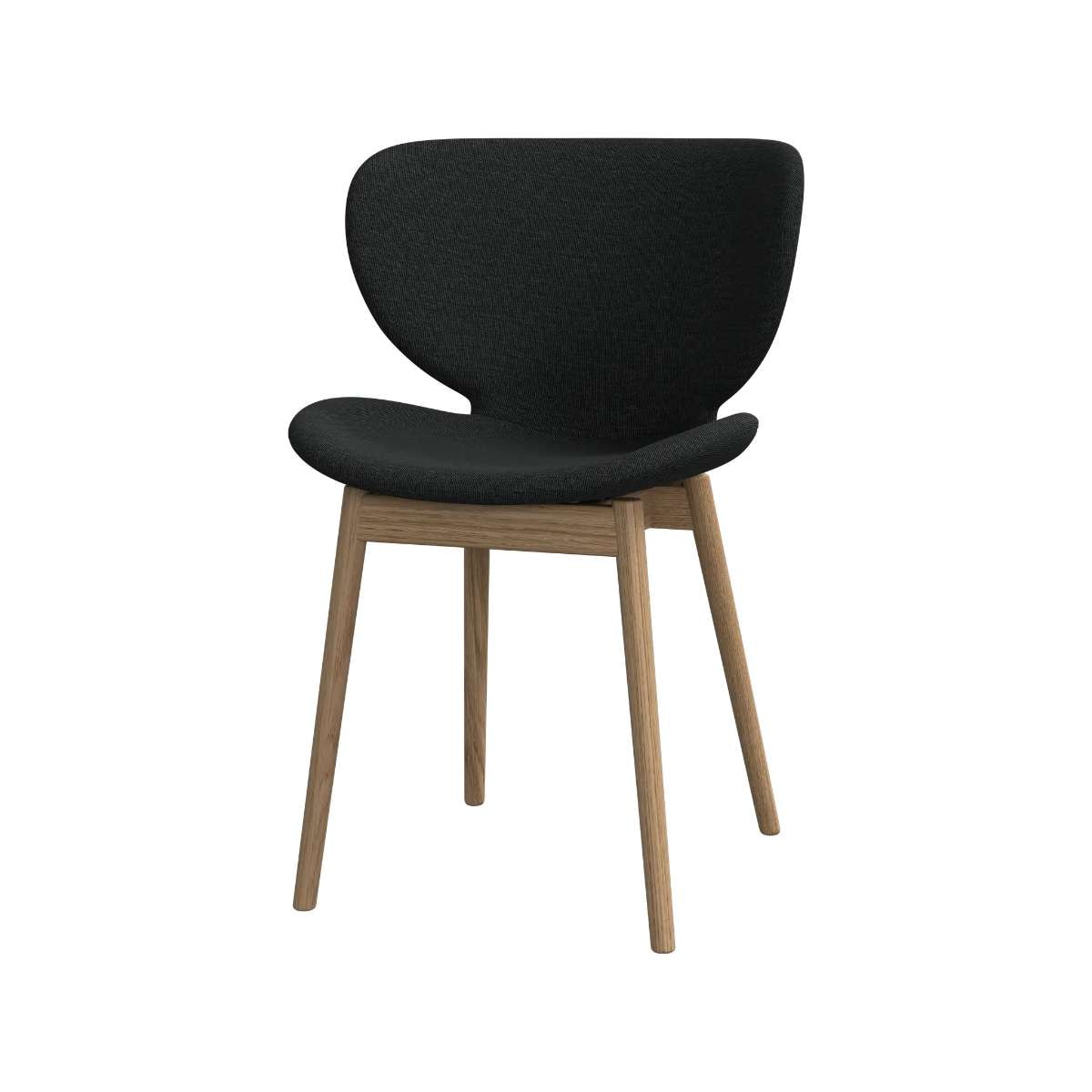 Imagen 0 de Pack de dos sillas Hamilton pata roble claro tela Nani BoConcept Gris oscuro