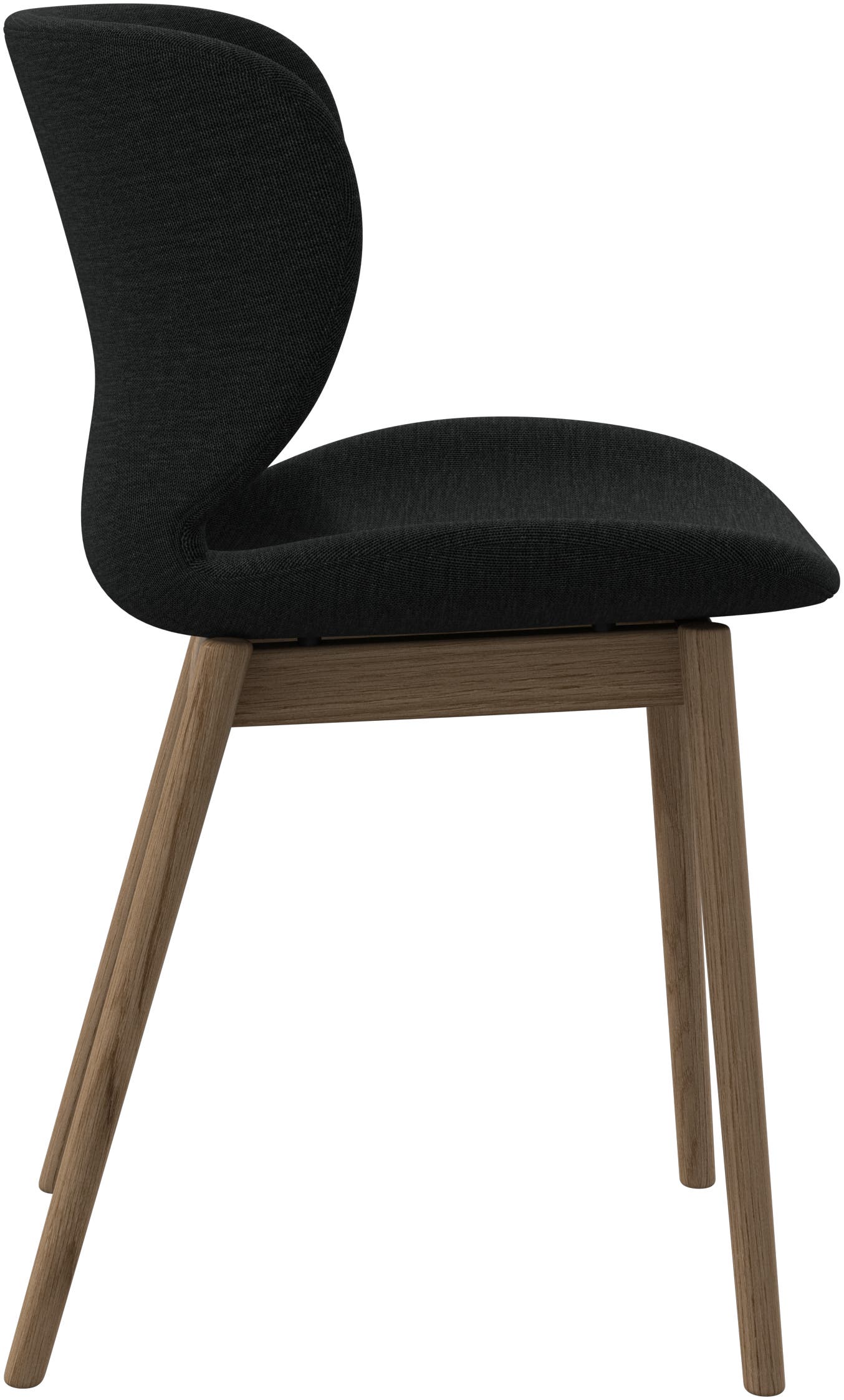 Imagen 2 de Pack de dos sillas Hamilton pata roble claro tela Nani BoConcept - Gris oscuro Gris oscuro