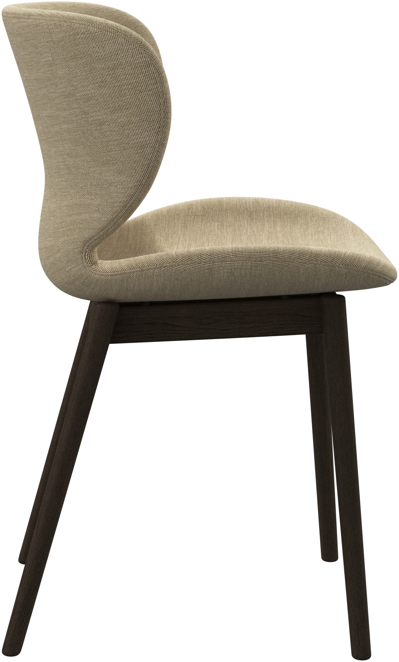 Imagen 2 de Pack de dos sillas Hamilton pata roble oscuro tela Nani BoConcept - Beige Beige