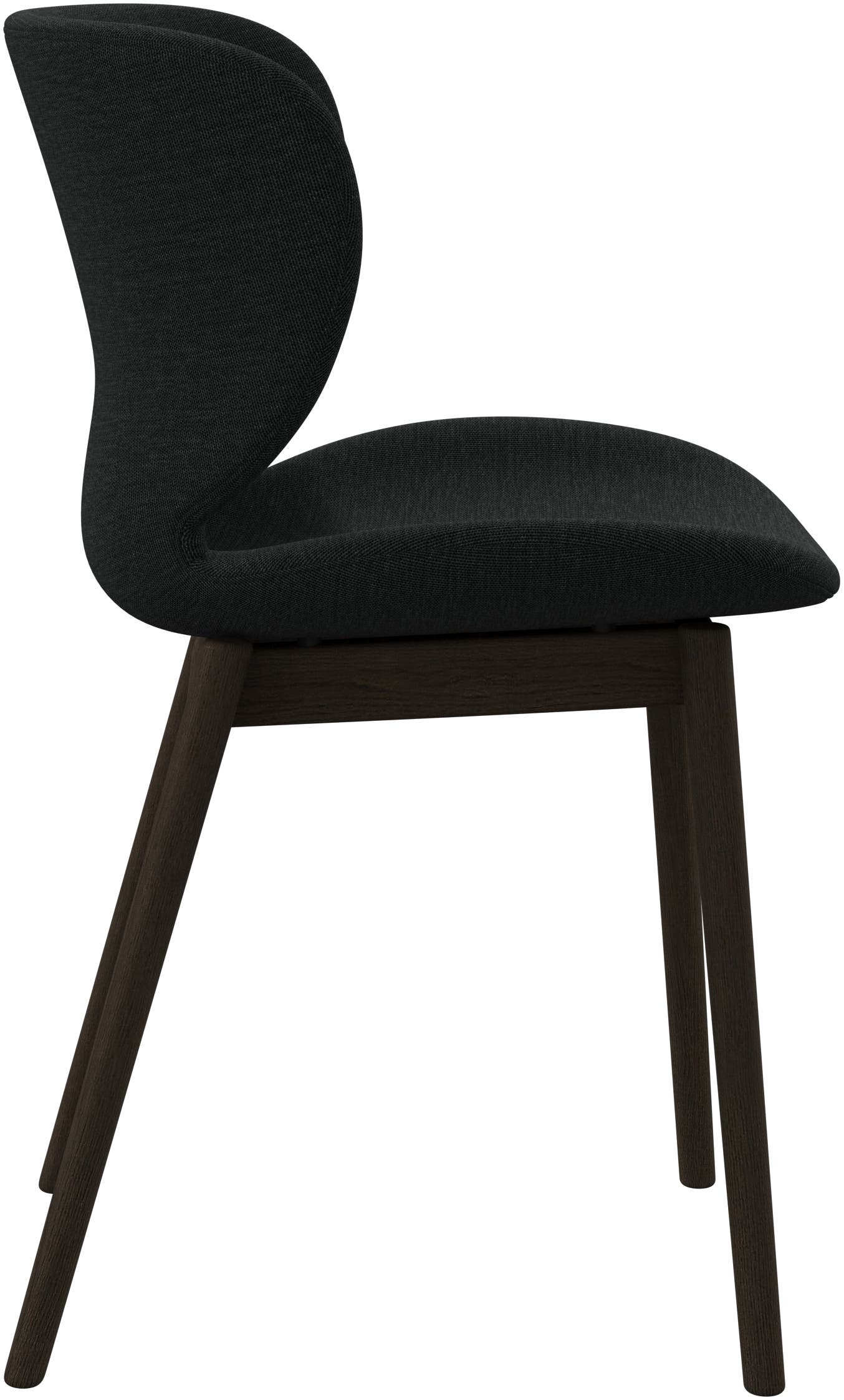 Imagen 2 de Pack de dos sillas Hamilton pata roble oscuro tela Nani BoConcept - Gris oscuro Gris oscuro
