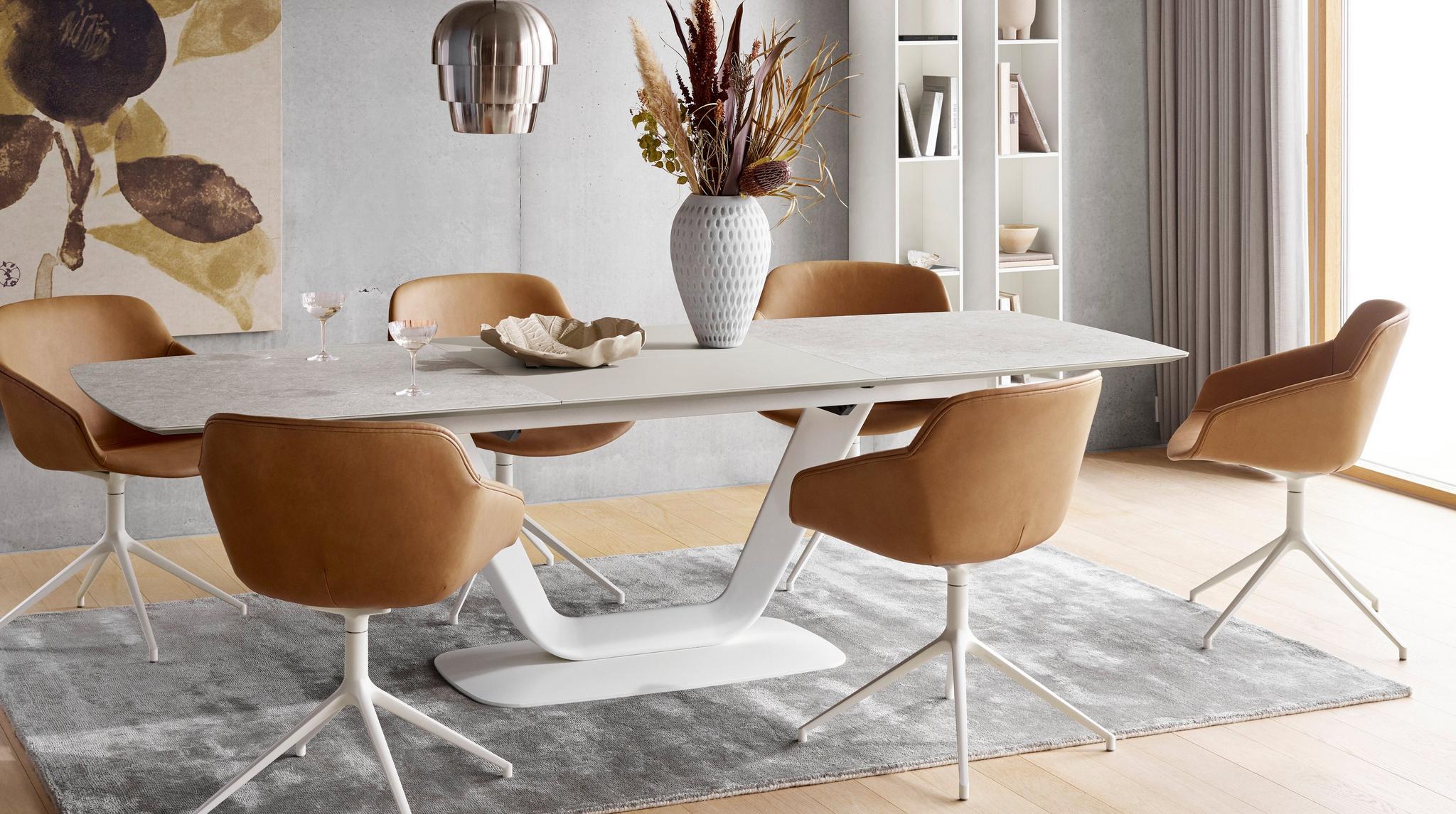 Mesa Alicante extensible 140/190cm cerámica BoConcept - Gris ceniza Gris ceniza-5