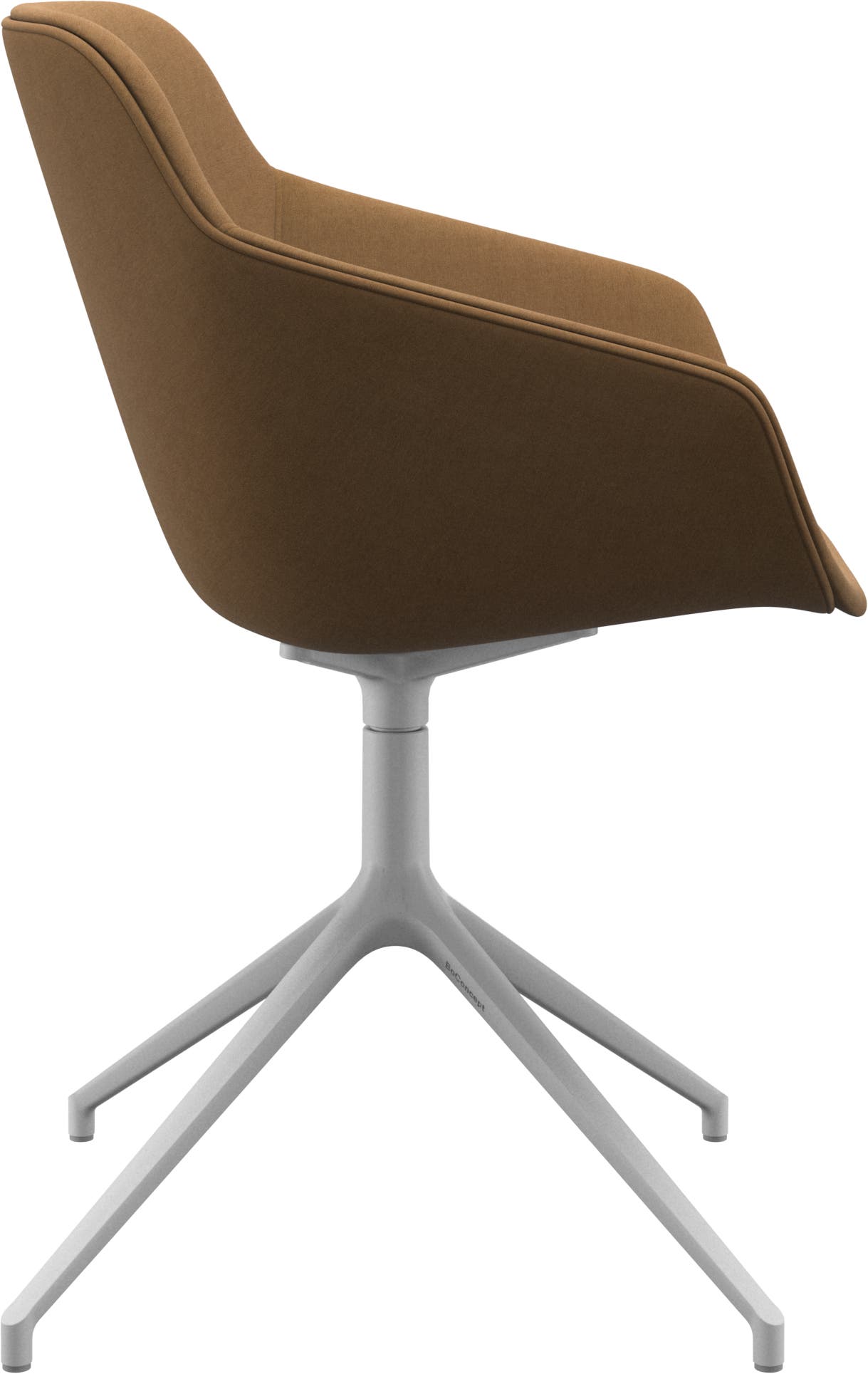 Imagen 2 de Pack de dos sillas Vienna giratoria pata blanca en tela Frisco BoConcept - Camel Camel