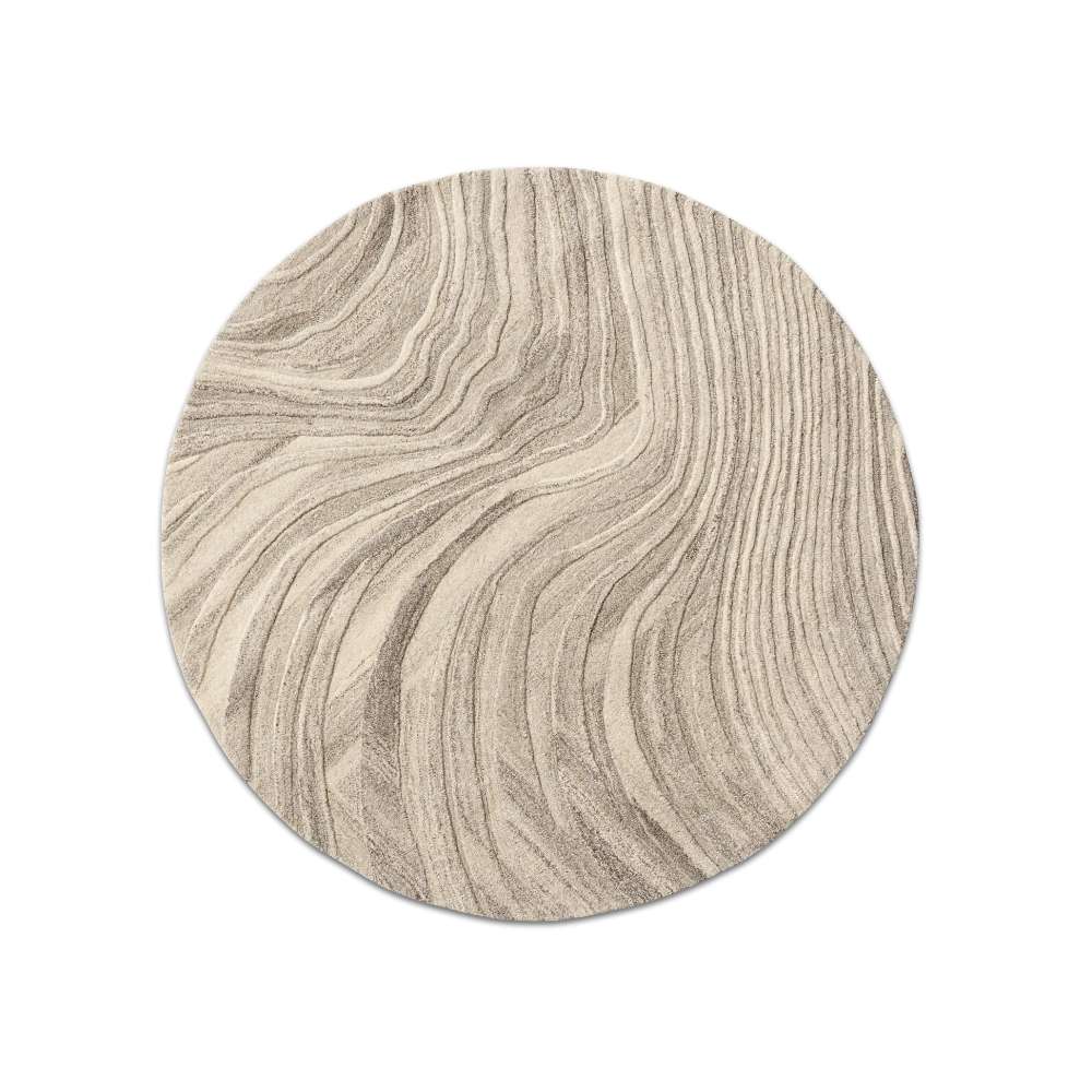 Imagen 0 de Alfombra redonda Furrow Boconcept Gris