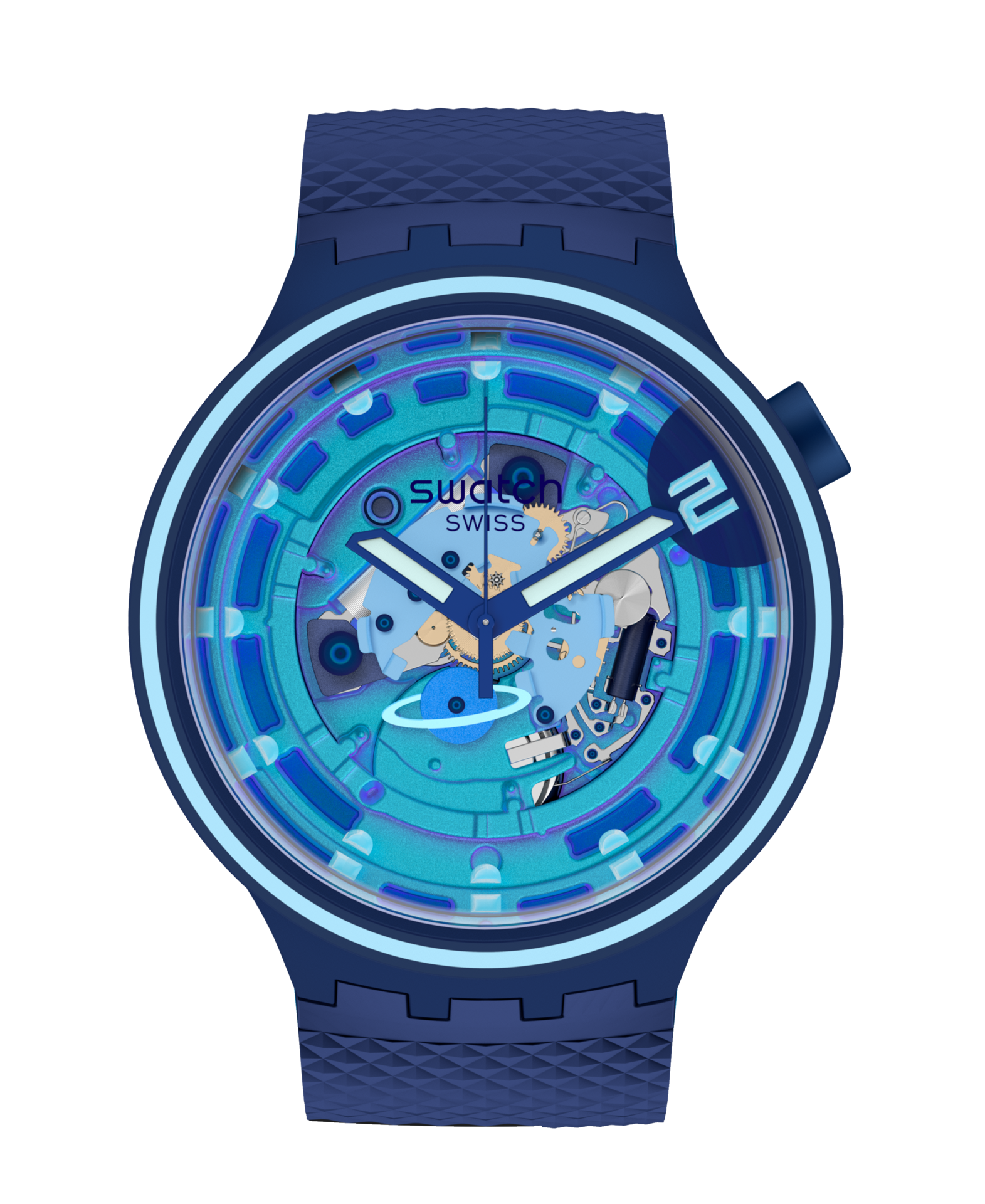 Reloj second home con correa color azul de silicona Swatch El Corte Ingles