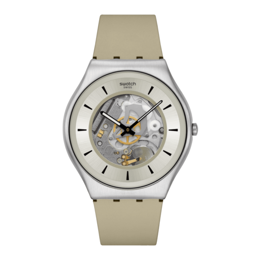 Imagen 0 de Reloj Swatch QUARTZICLE beige con correa de silicona