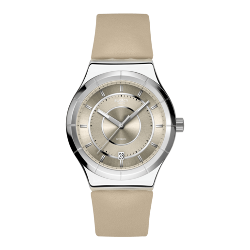 Imagen 0 de Reloj Swatch MOCA DREAM beige con correa de cuero