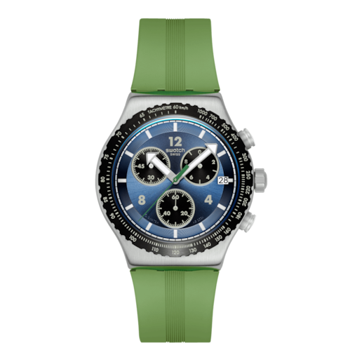 Imagen 0 de Reloj Swatch DUSK THRU THE LEAVES Azul con correa de silicona