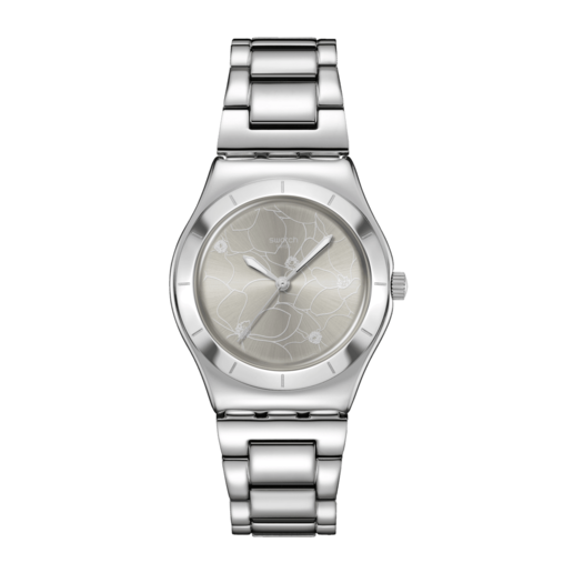 Imagen 0 de Reloj de mujer Swatch PETAL BLISS gris y correa de acero inoxidable