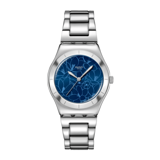 Imagen 0 de Reloj de mujer Swatch PETAL FRENZY azul y correa de acero inoxidable