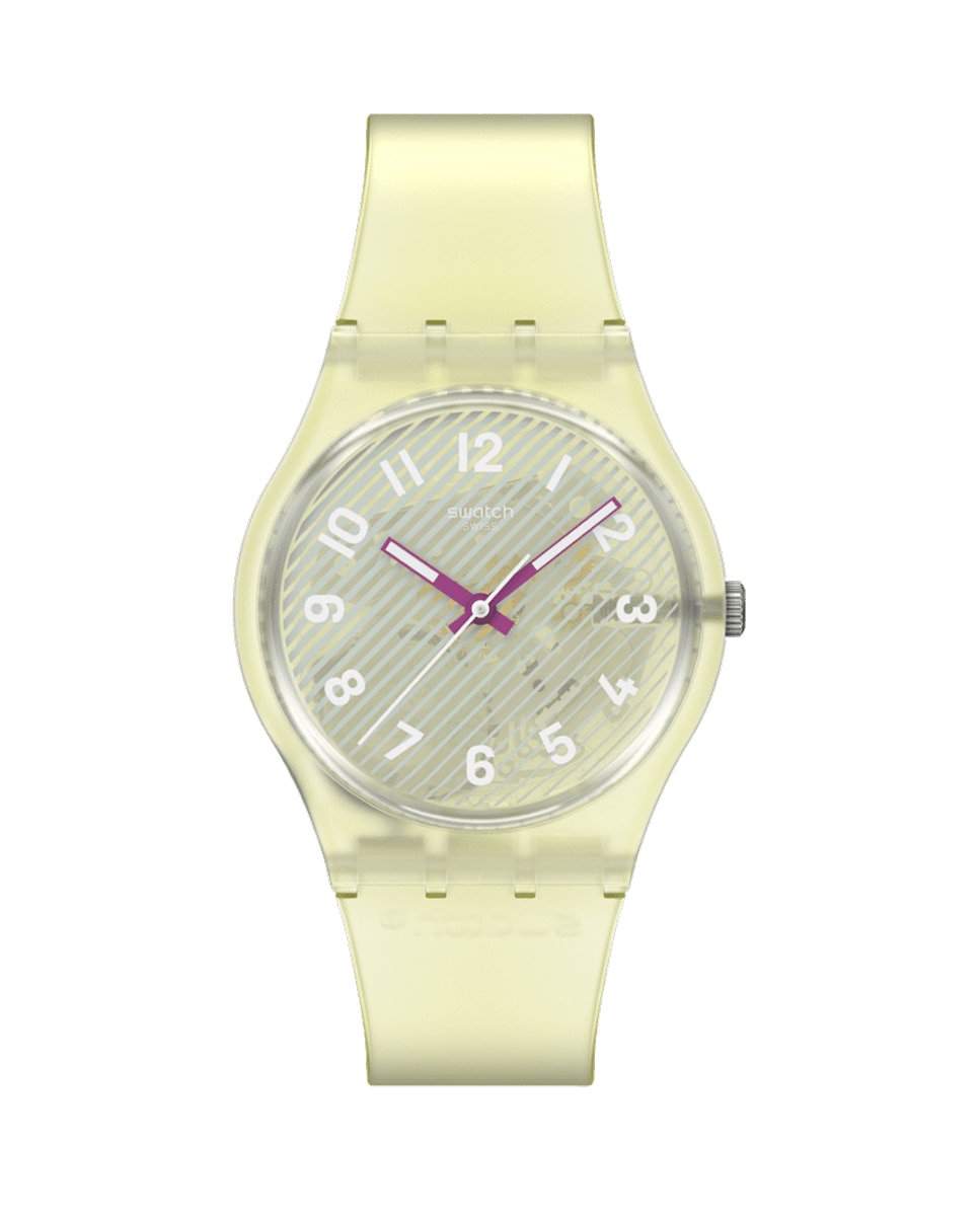 Imagen 0 de Reloj swatch unisex wavelengths of sand con correa de silicona Amarillo
