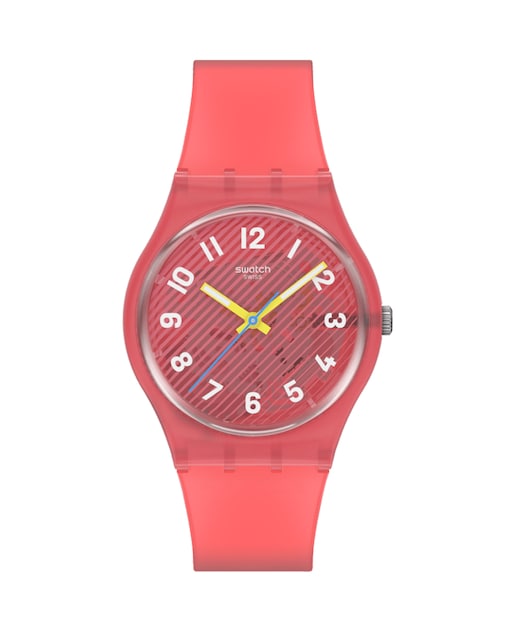 Imagen 0 de Reloj analógico Swatch unisex WAVELENGTHS OF CORAL con correa de silicona