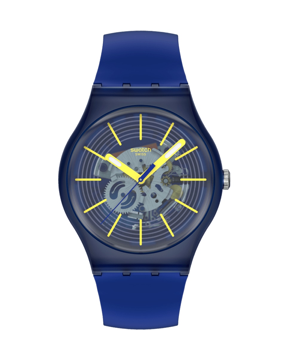 Imagen 0 de Reloj swatch unisex revealed in the depths con correa de silicona Azul