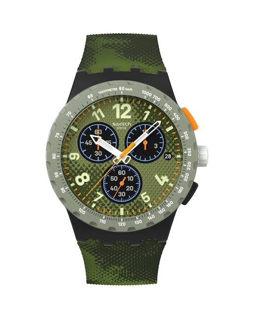 Imagen 0 de Reloj analógico Swatch unisex MIDDAY CAMO con correa de silicona