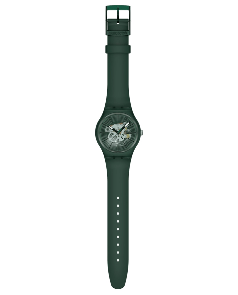Reloj swatch unisex revealed in the forest con correa de silicona - Verde Verde-3