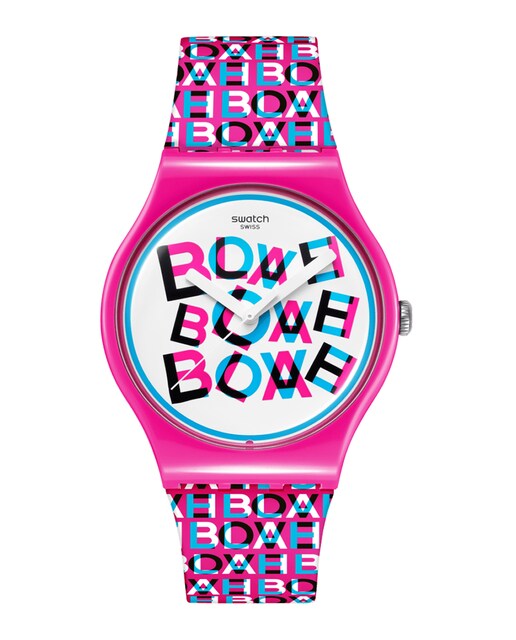 Imagen 0 de Reloj analógico Swatch unisex LOVE & BLAH con correa de silicona